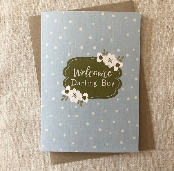 Welcome Darling Boy Card