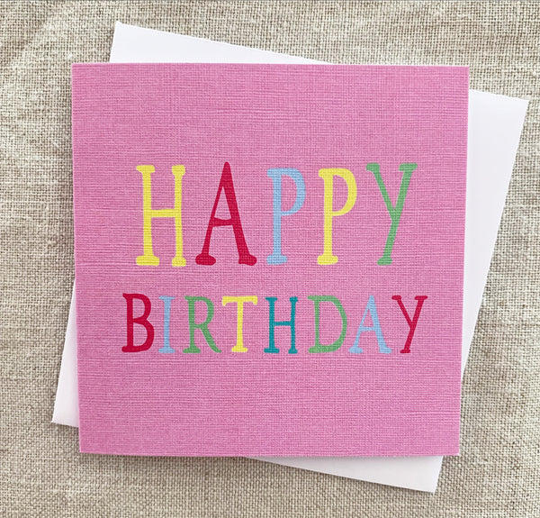 Petit Pink Rainbow Birthday Card