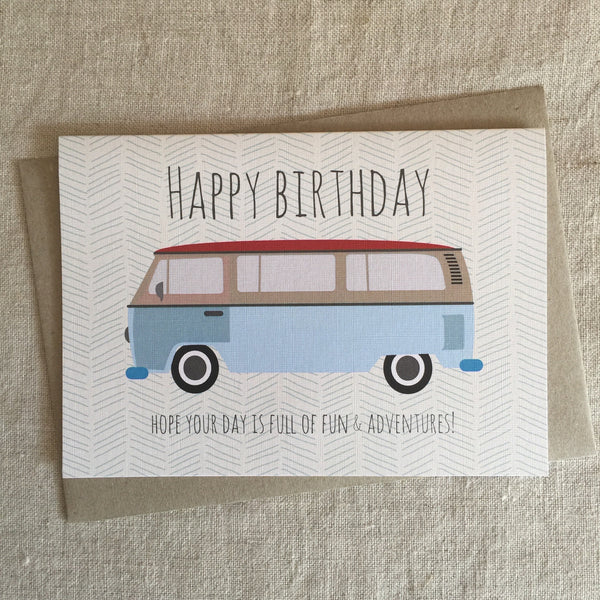 Happy Birthday Campervan Card