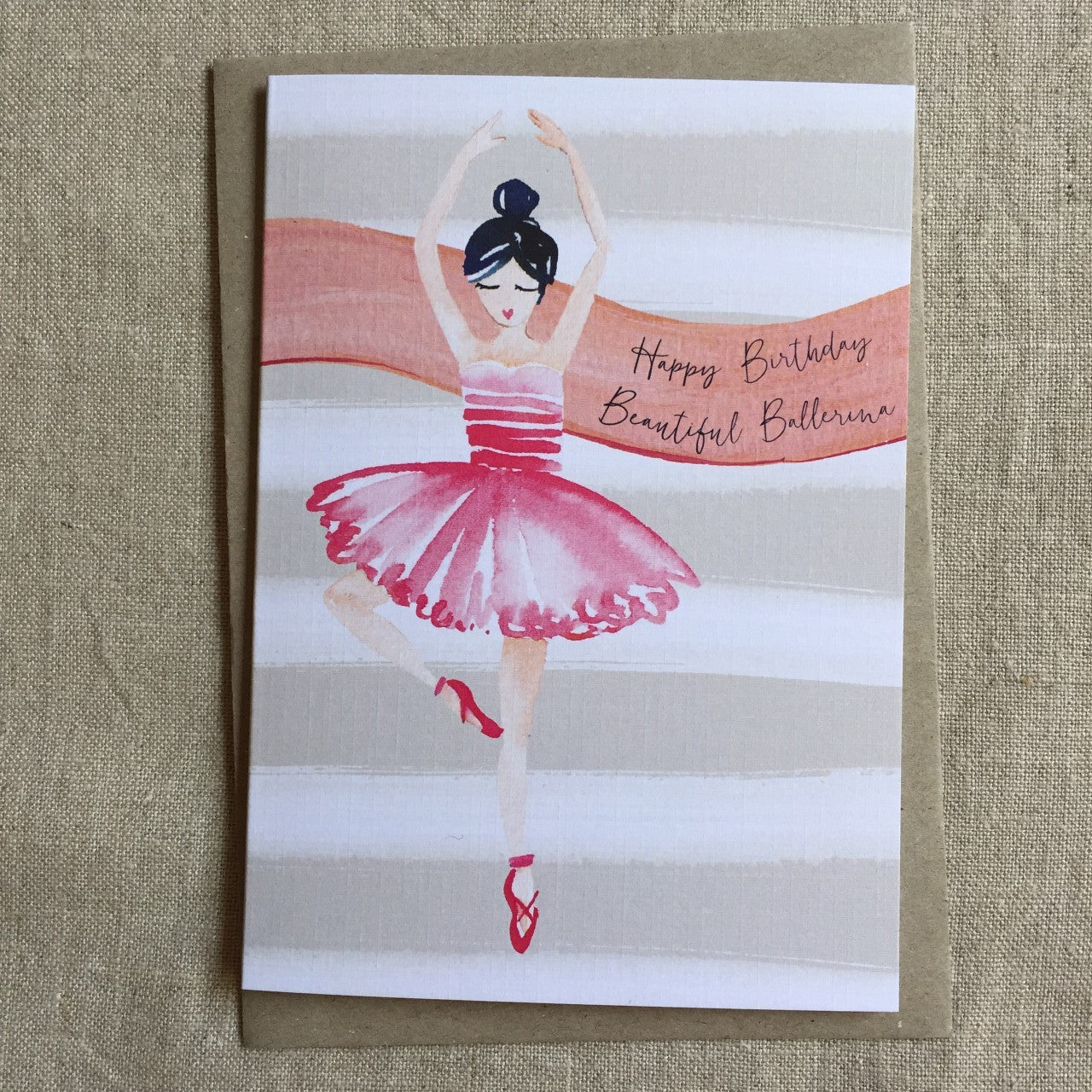 Ballerina Birthday Card