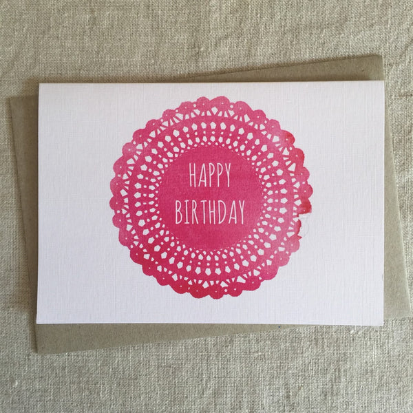Happy Birthday Doillie Card