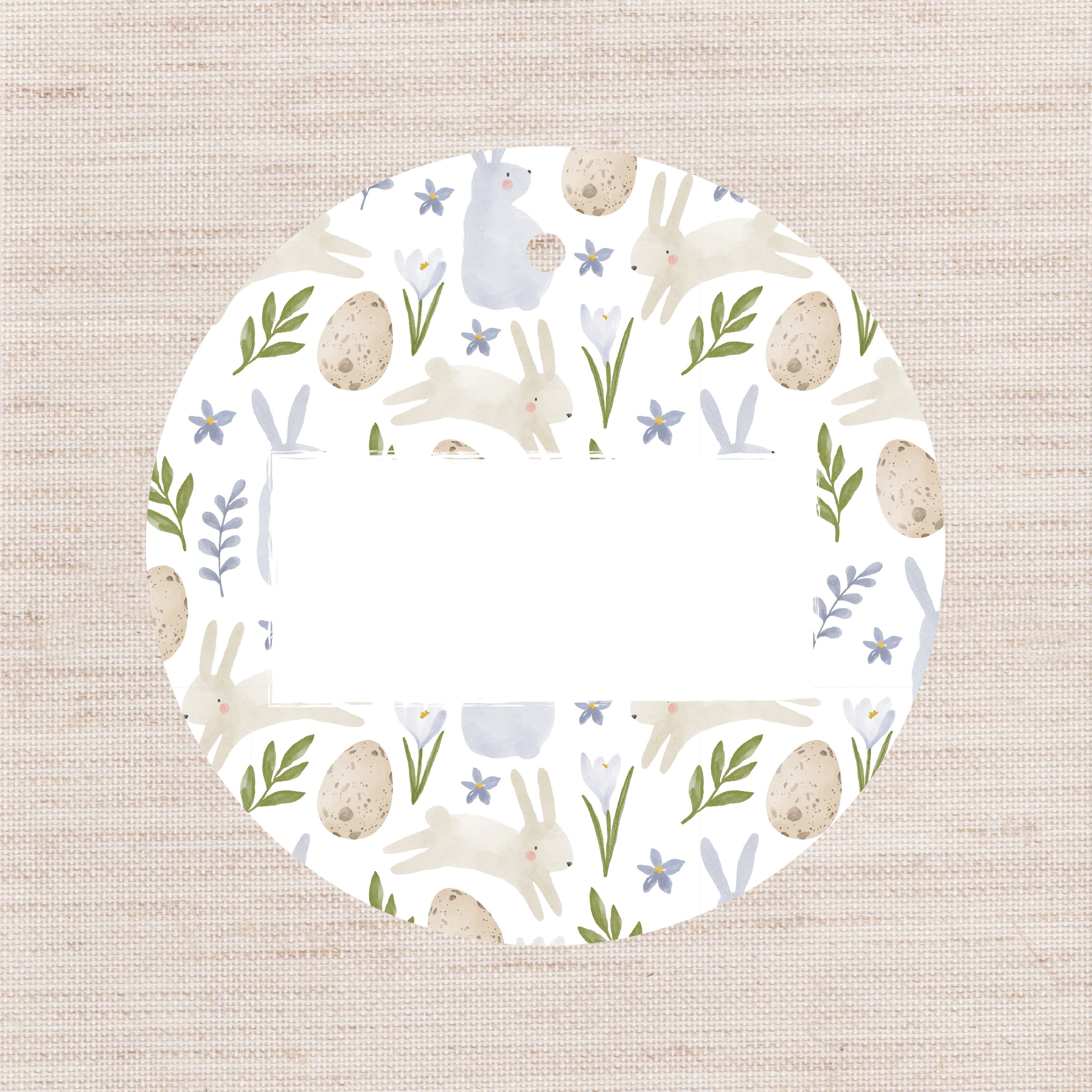 Round Easter Gift Tag