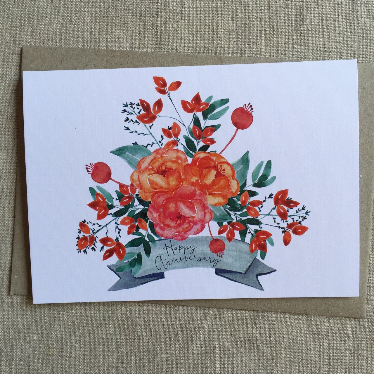 Flower Anniversary Card