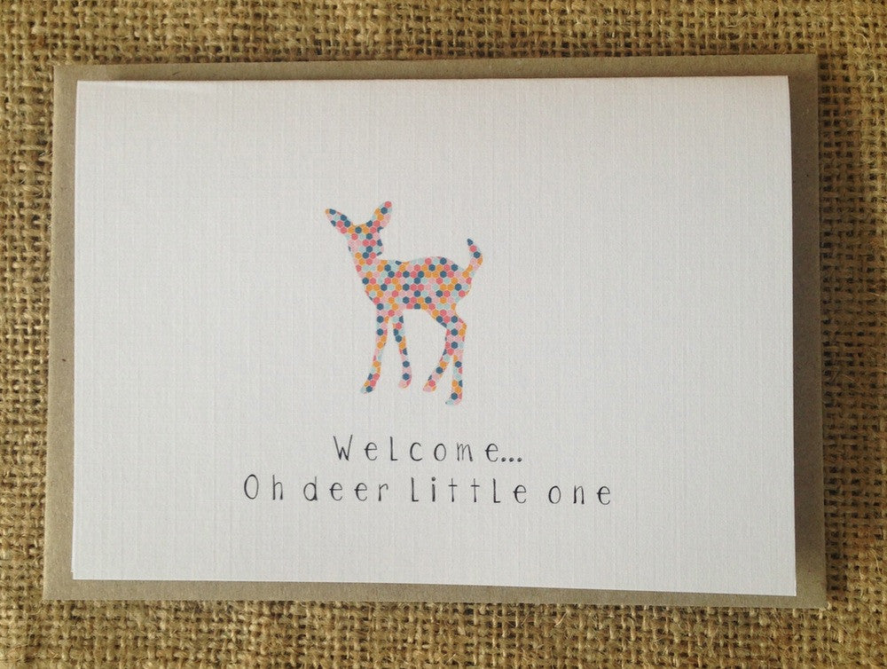 Welcome Oh Deer Little One Card