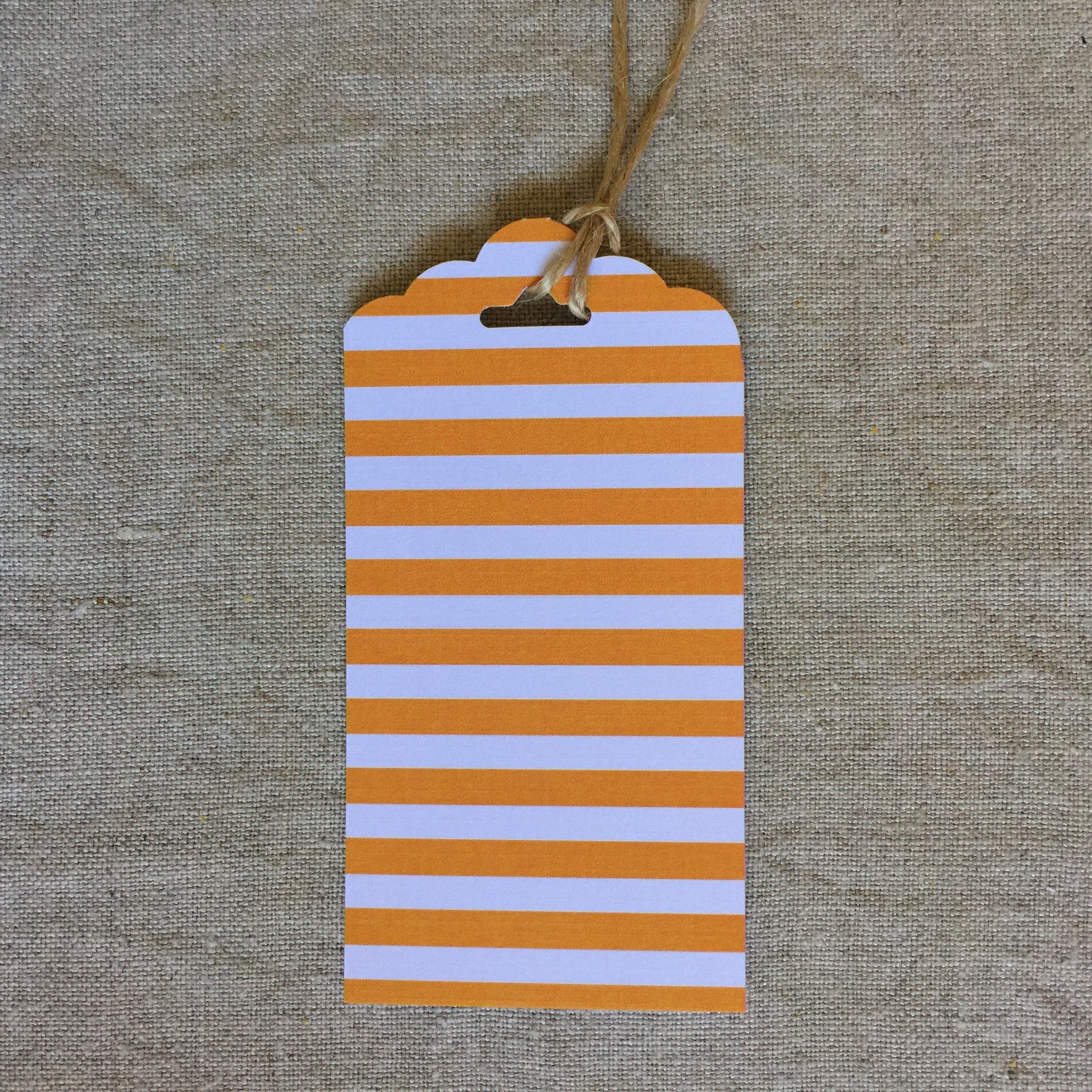 Orange Stripe Gift Tag