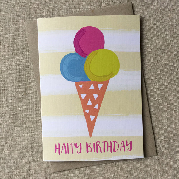 Ice cream Birthday Card