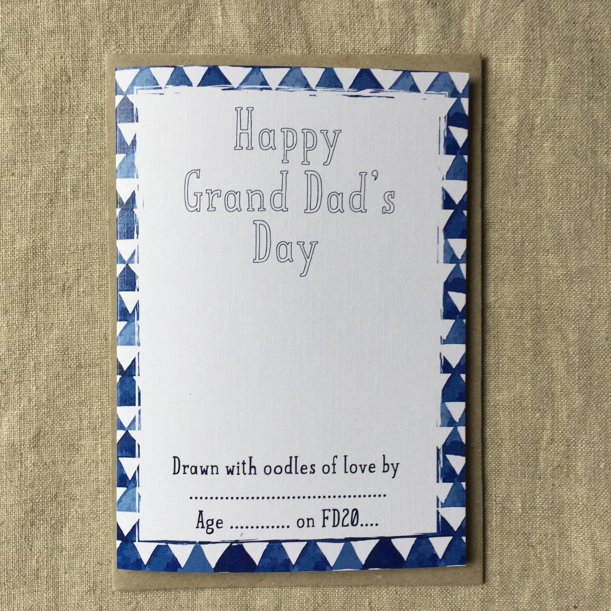 Let's Draw Happy Grand Dad's Day Card