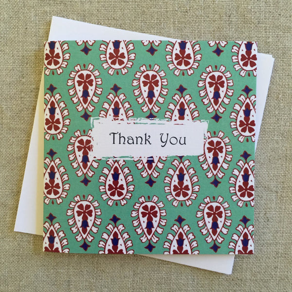 Petit Paisley Thank You  Card