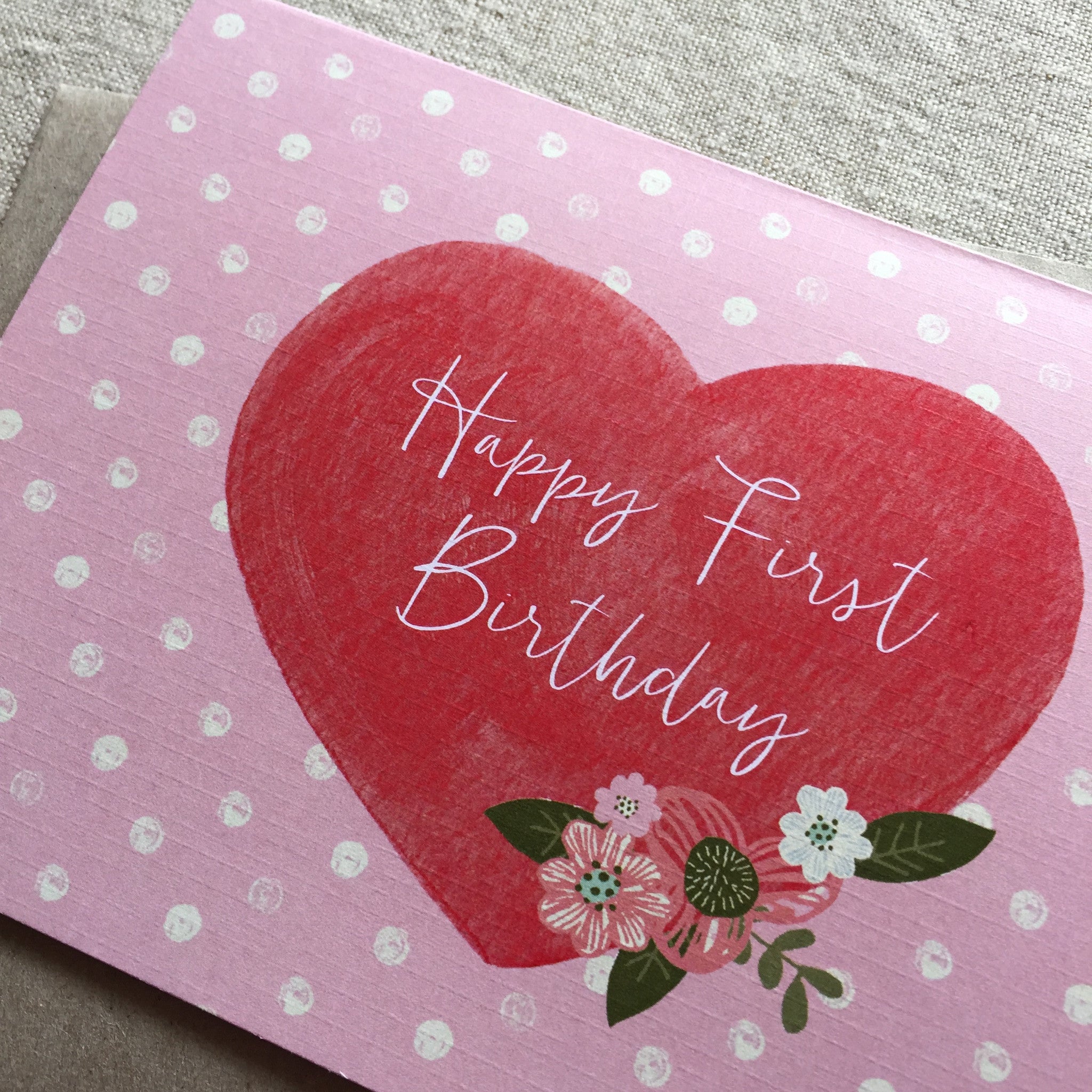 Girl's First Birthday Card
