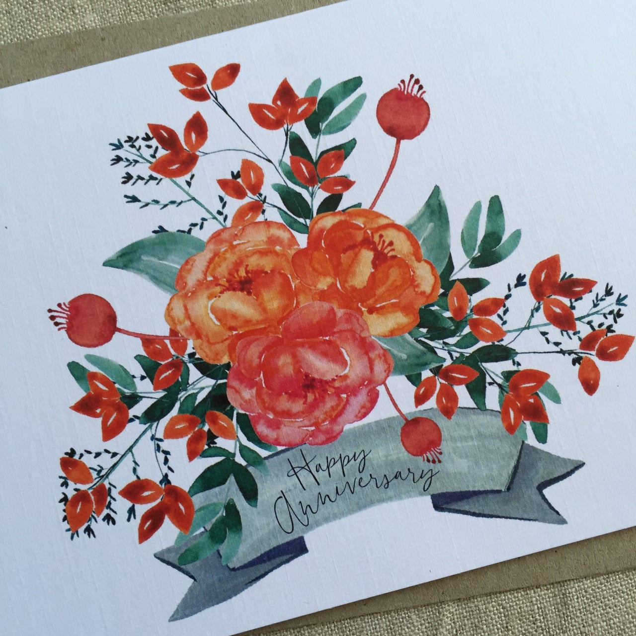 Flower Anniversary Card