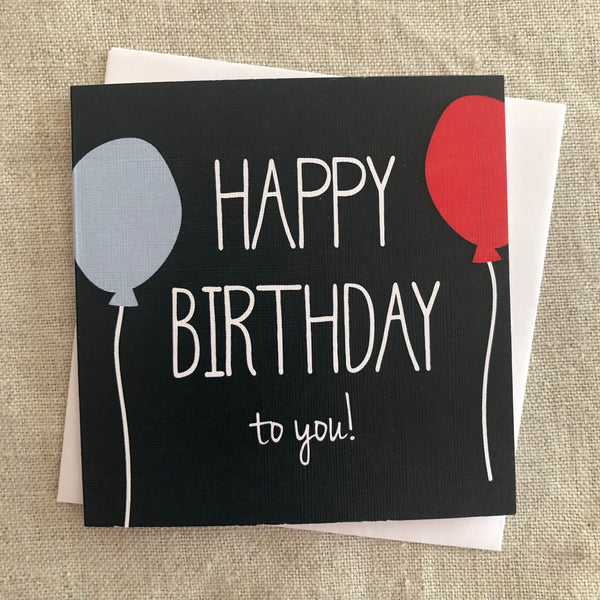 Petit Birthday Blue Balloon Card