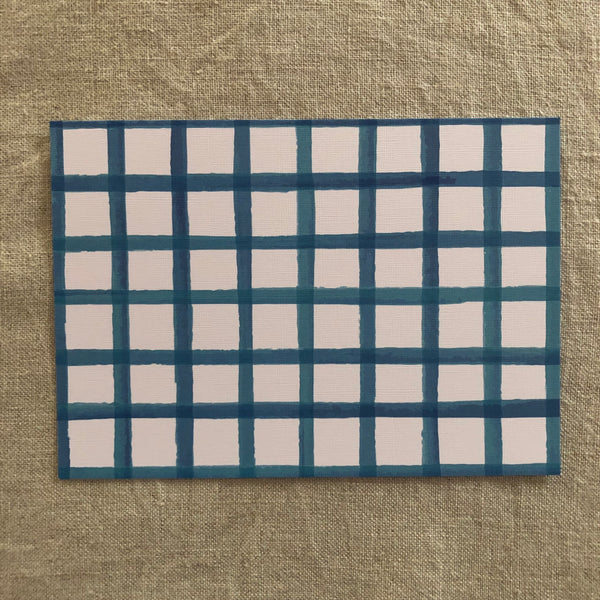 Blue Check Notecard- Individual