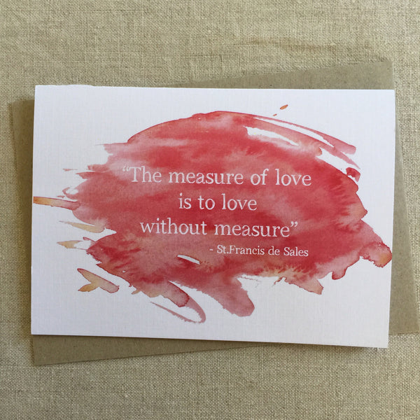 The Measure of Love Card