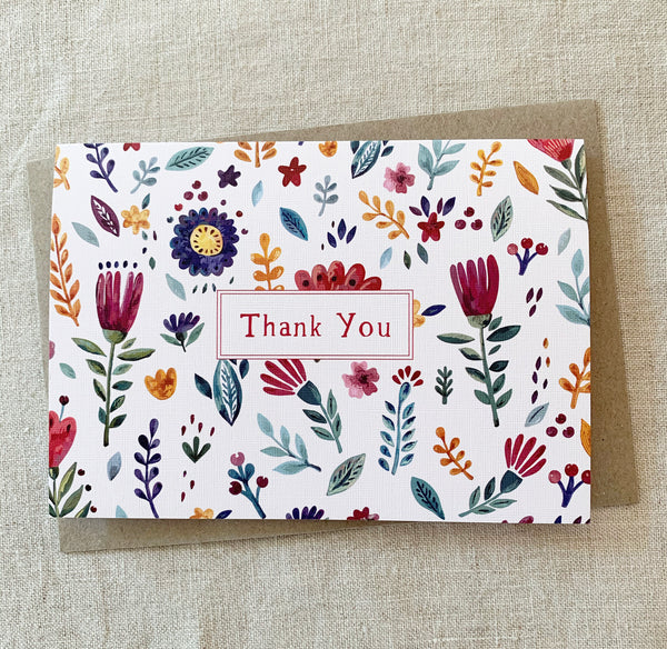 Folk Thank You Card