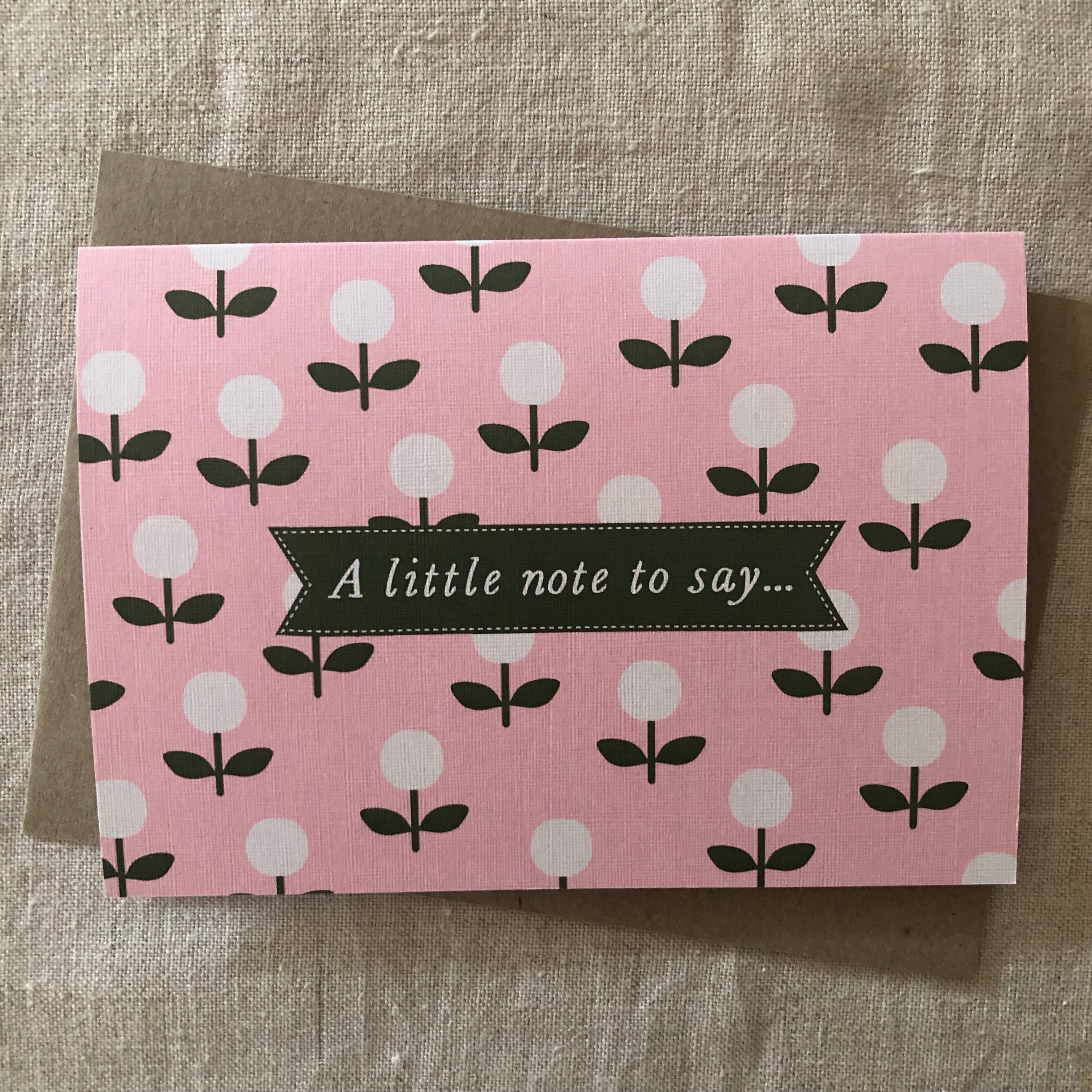 A Little Note to Say Card