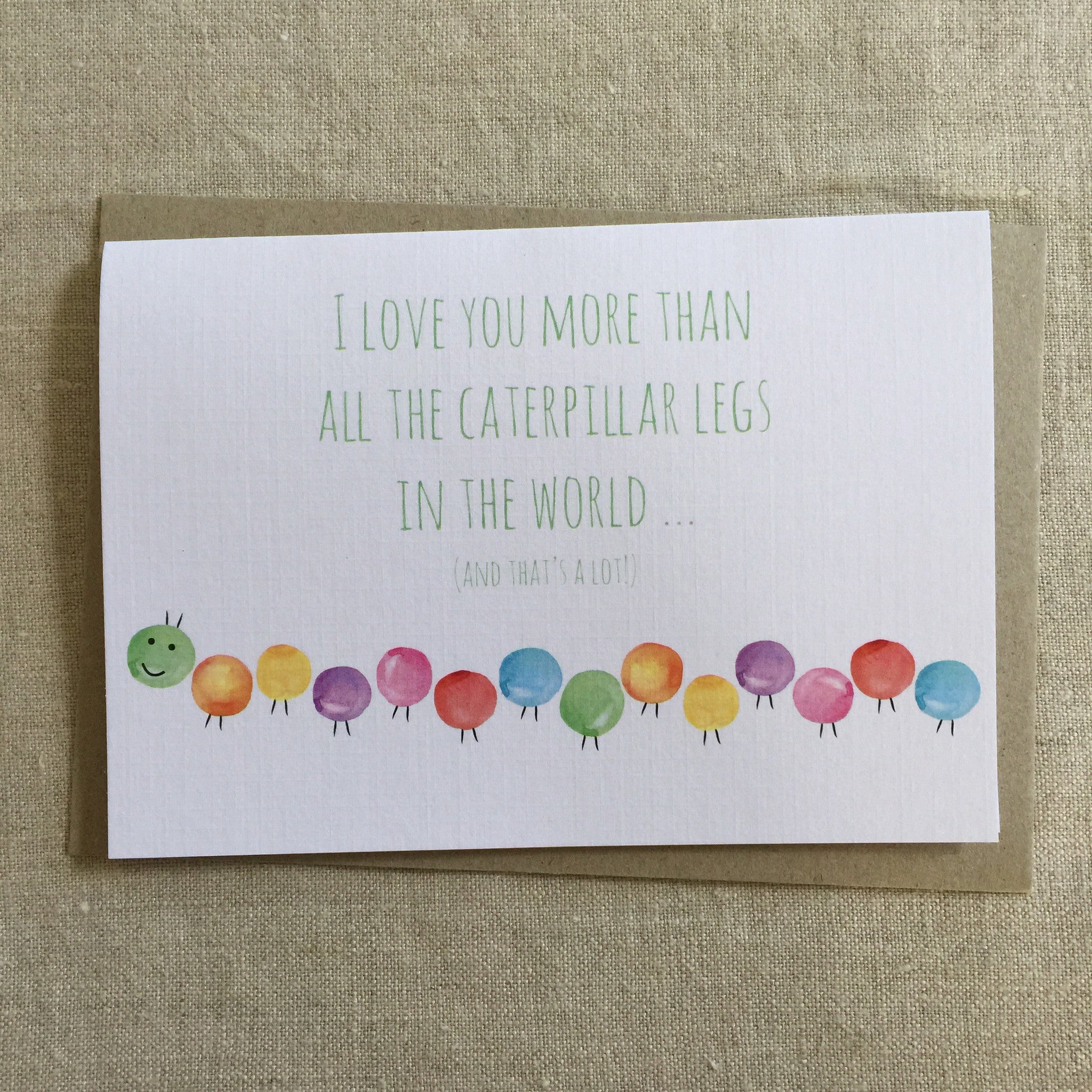 Caterpillar Love Card