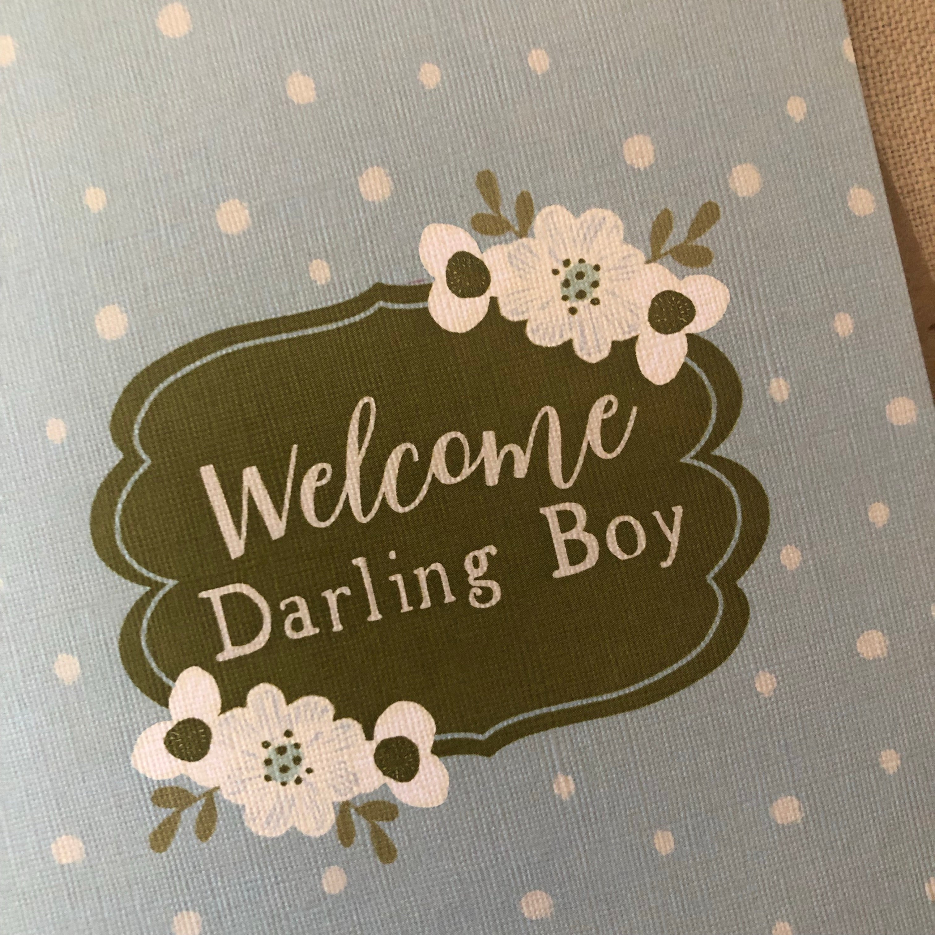 Welcome Darling Boy Card