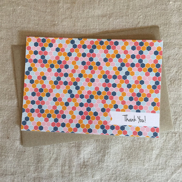 Geo Thank You Honeycomb Card