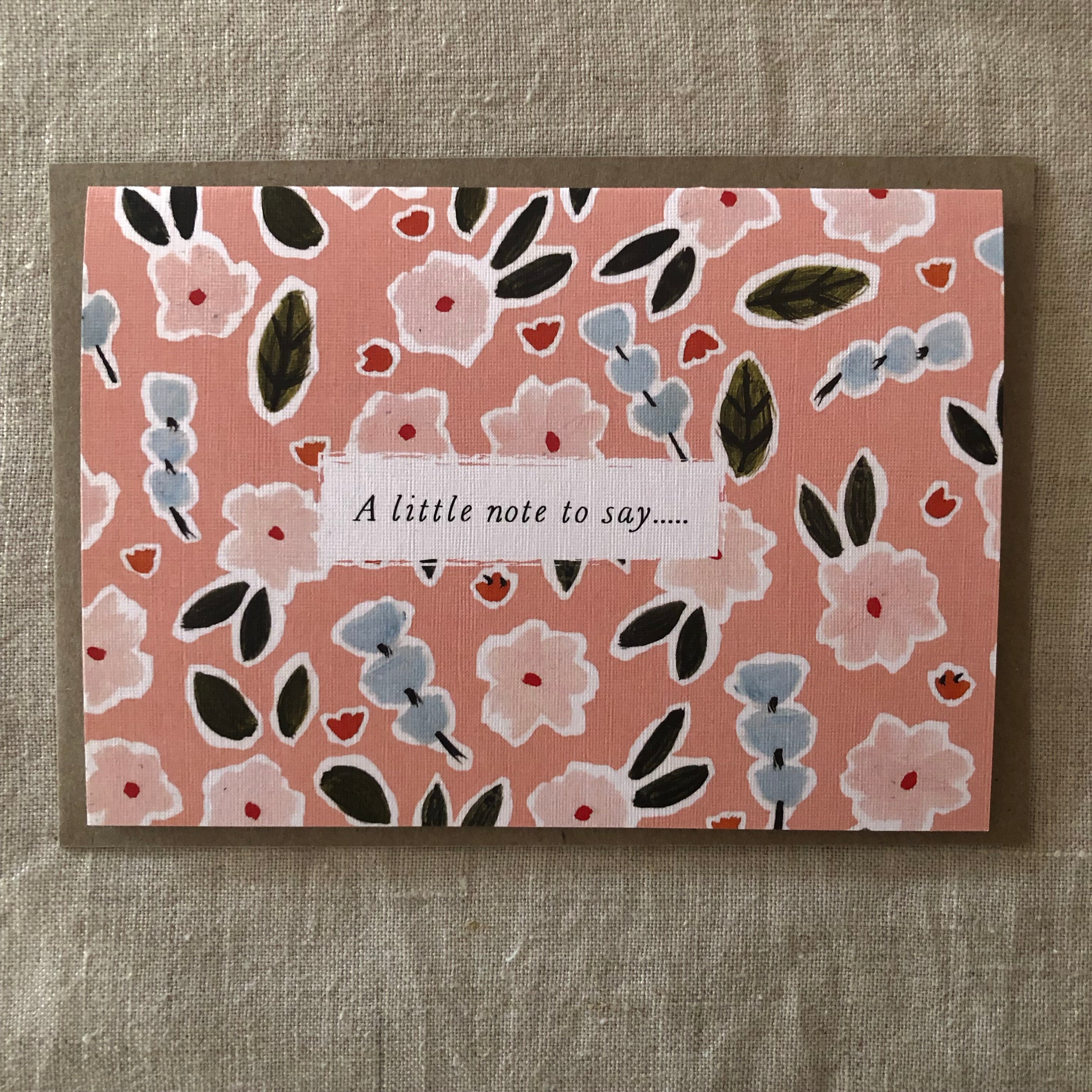 Pink Garden Note Card