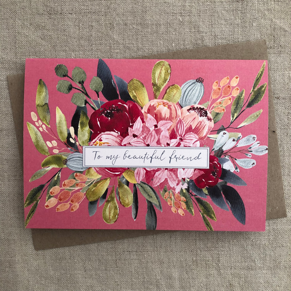 My Beautiful Friend Card – Pink Paddock Store
