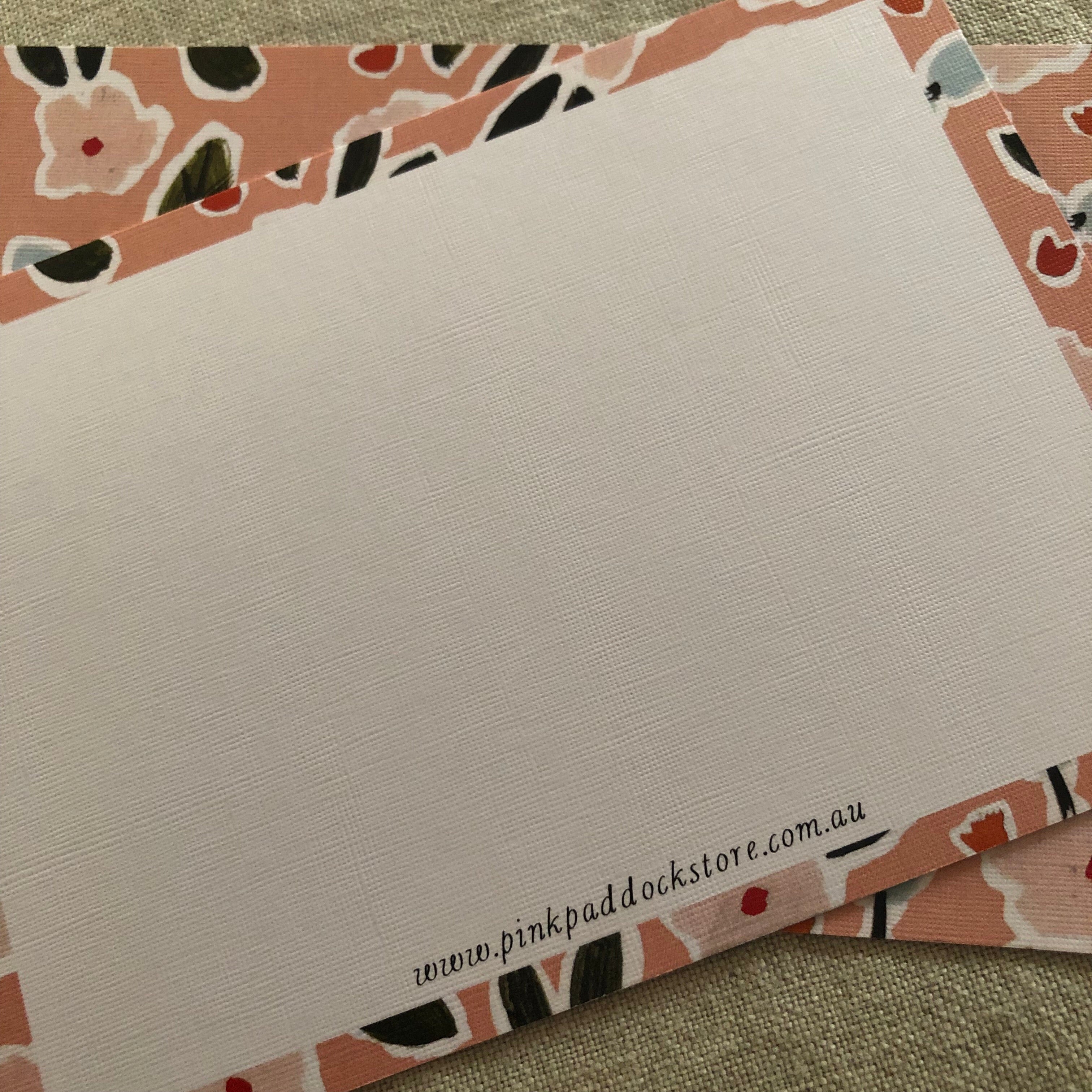 Pink Garden Notecard- Individual