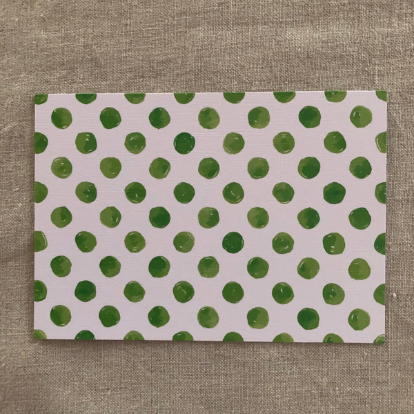 Green Spots Notecard- Pack of Six