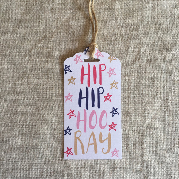 Let's Party Hip Hip Hooray Gift Tag