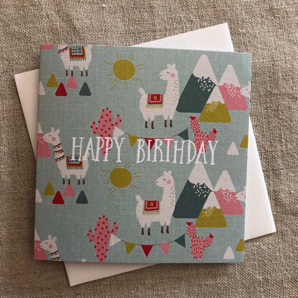 Petit Llama Birthday Card