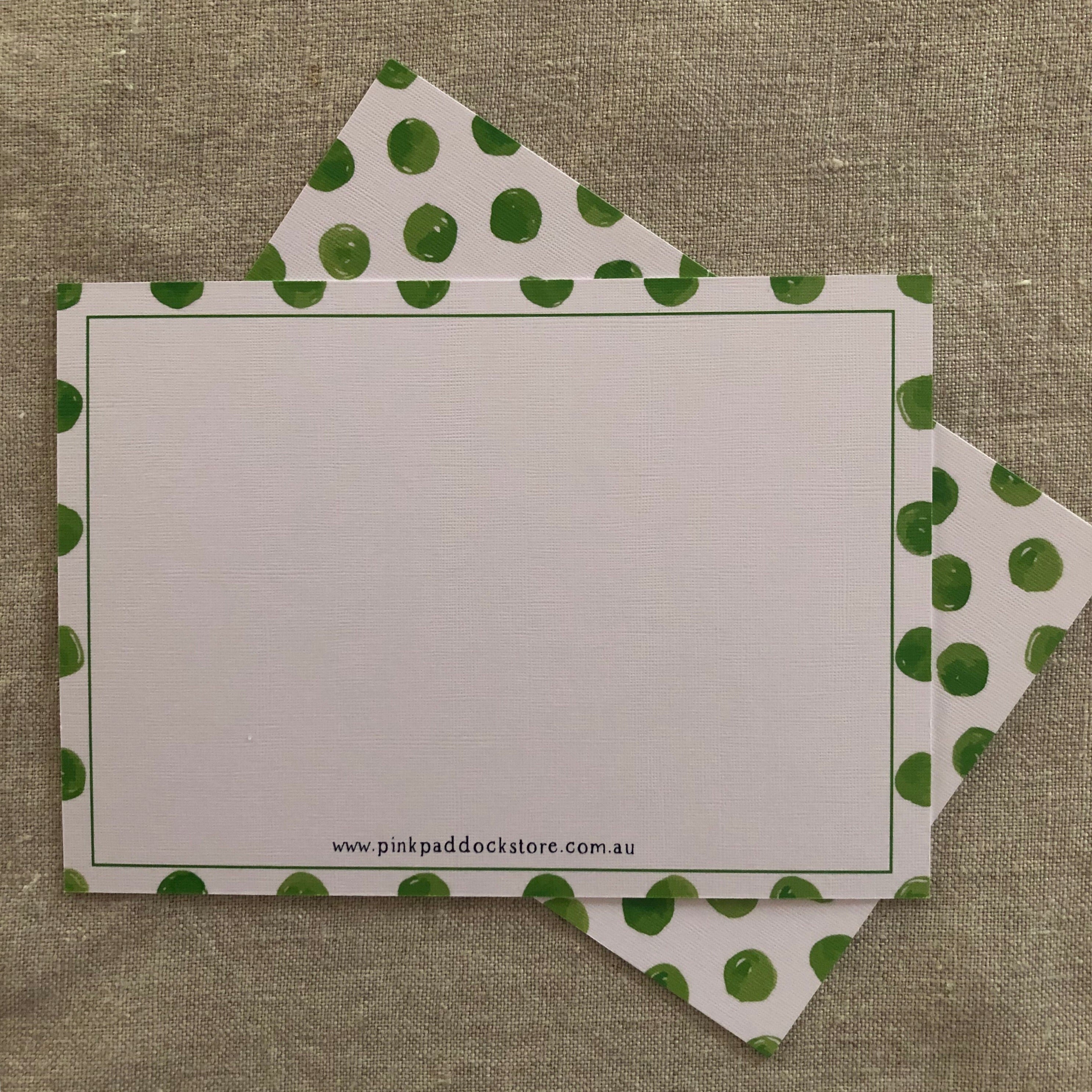 Green Spots Notecard- Pack of Six