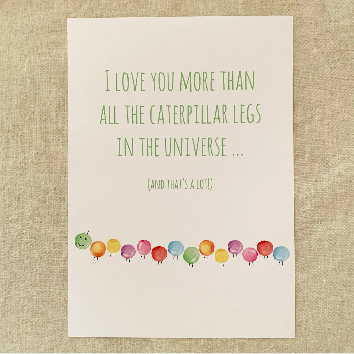 A4 Caterpillar Love Print