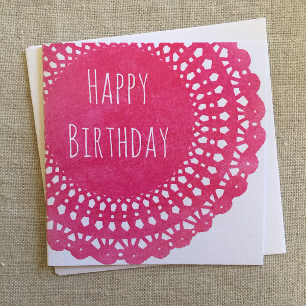 Petite Birthday Doillie Card