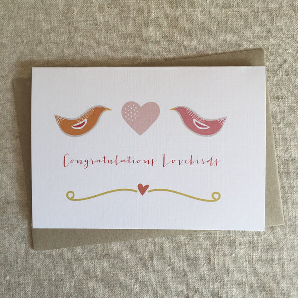 Congratulations Lovebirds Card